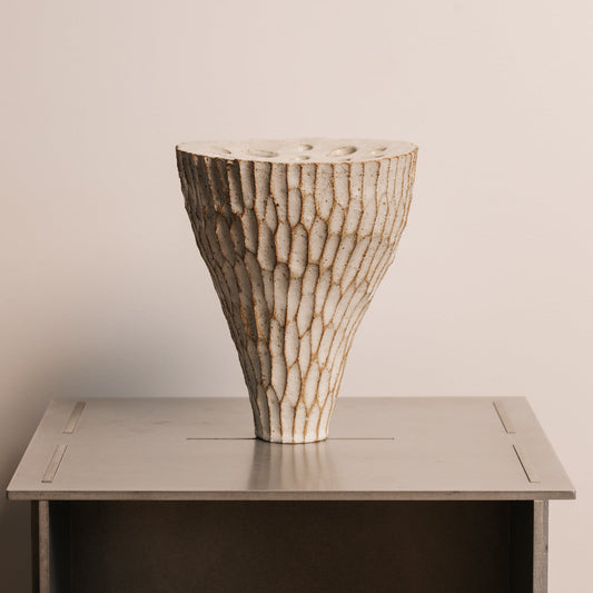 Ren Vase - Sand/White